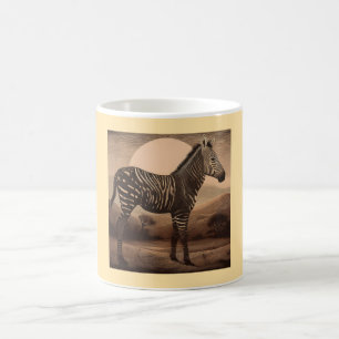 Caneca De Café Uma Zebra Melanística Pastando