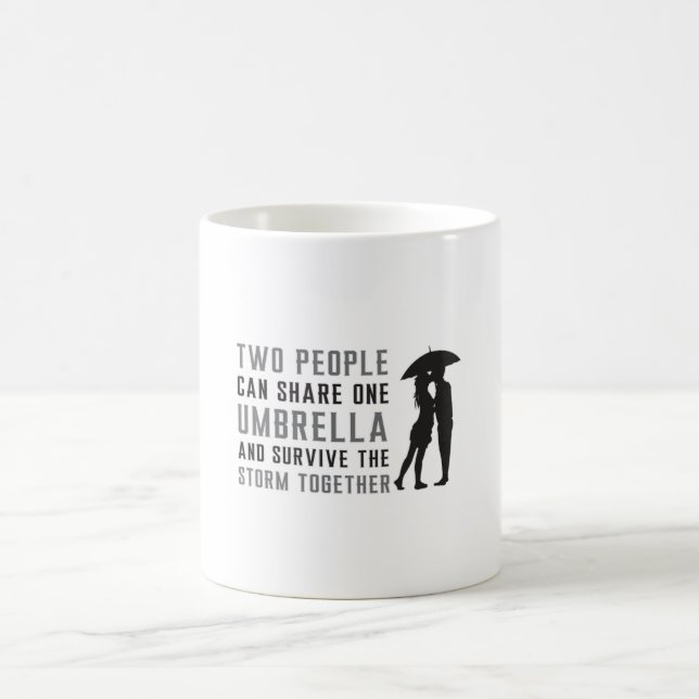 Caneca De Café Umbrella Raindrop Rain Cloud Climather Dotada Idei (Centro)