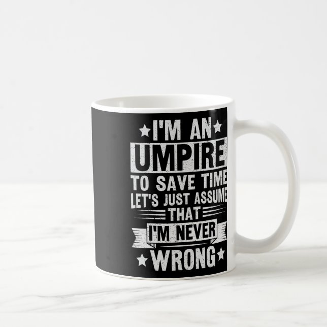 Caneca De Café Umpire Funny Sketll Design For An Umpire  (Direita)