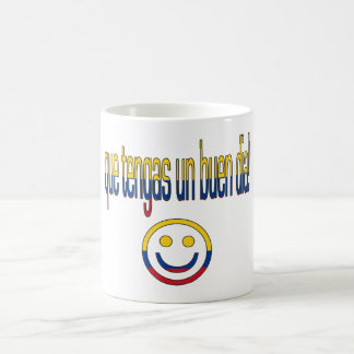 Caneca De Café Un Buen Día de Que Tengas! Cores da bandeira de
