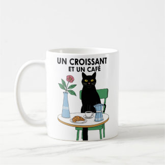 Caneca De Café Un Croissant Cat