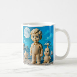 Caneca De Café Un enfant explorateur et son ami extraterrestre