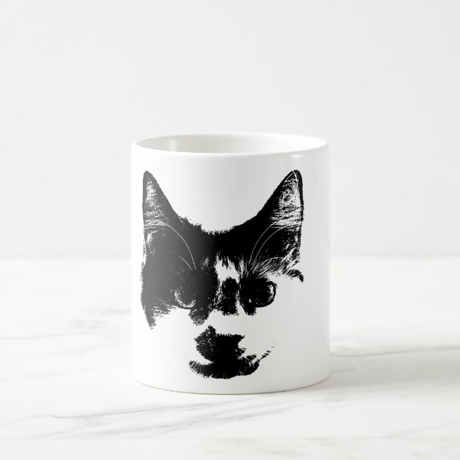 Caneca De Café Unbothered – Ink Style Cat (Centro)