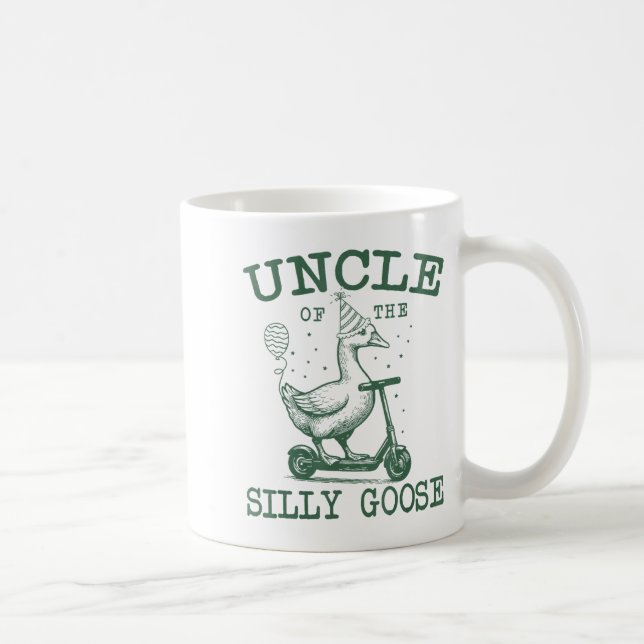 Caneca De Café Uncle Of The Silly Goose First Birthday Family Mat (Direita)