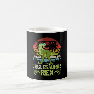 Caneca De Café Unclesarurus Rex   Design de Dinossauro Legal
