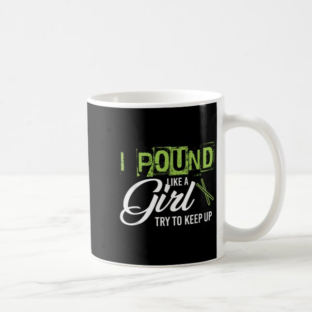 Caneca De Café Und Like A Girl Try To Keep Up Workout  (Direita)