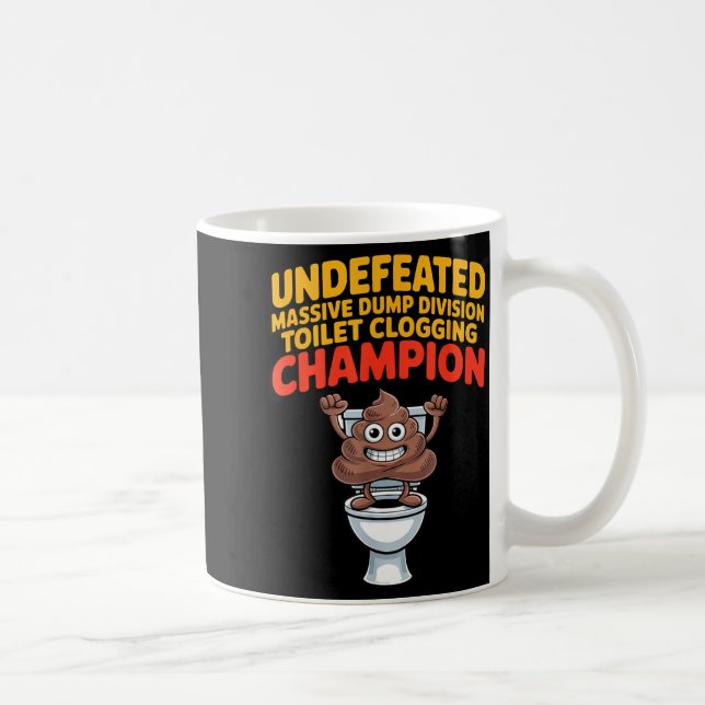 Caneca De Café Undefeated Mive Dump Di Toilet Clogging Chamon  (Direita)