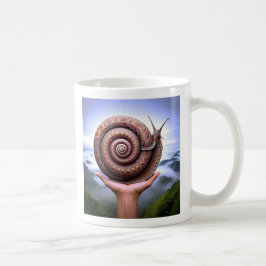Caneca De Café Une main tendue un escargot sur la paume.