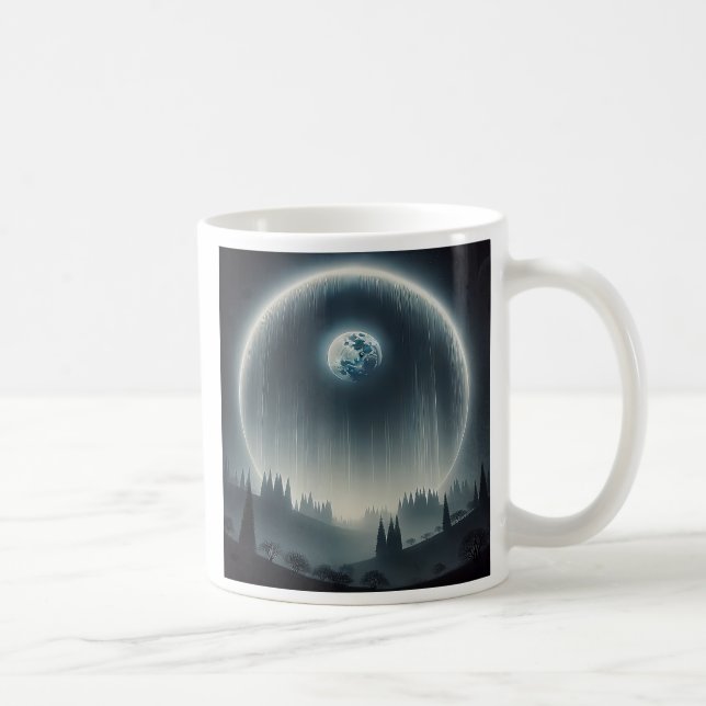 Caneca De Café Une planète entouré d'un halo lumineux. (Direita)