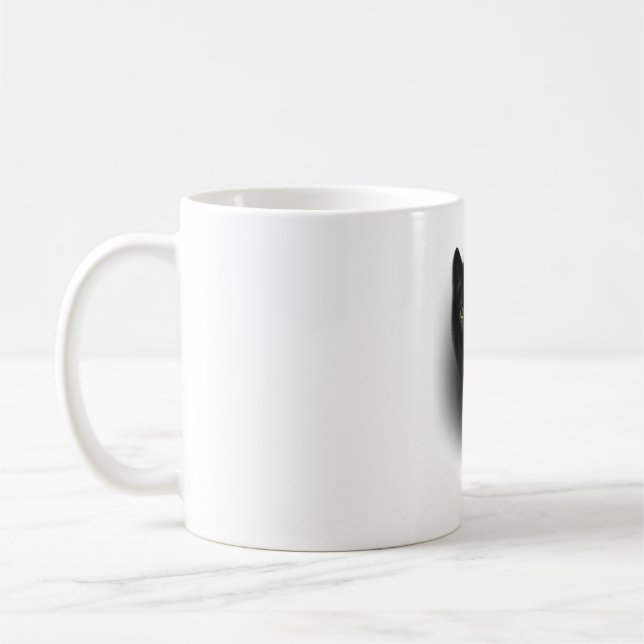 Caneca De Café Unhas de Filtragem de Gato Preto (Esquerda)