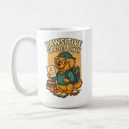 Caneca De Café Unicamente Grades Pawsitivas - Voltar à Camisa-T d