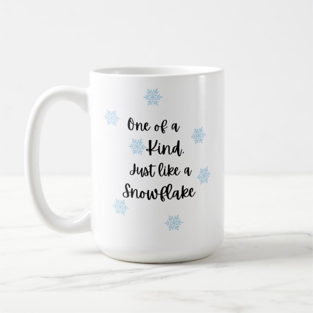 Caneca De Café Único, Assim Como um Floco de Neve (Esquerda)