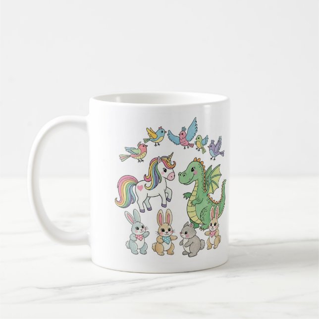 Caneca De Café Unicorn & Dragon Kids Mug (Esquerda)