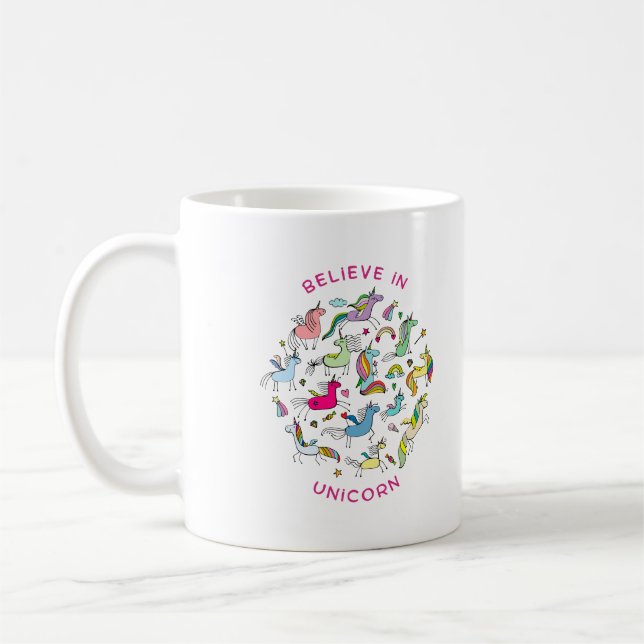 Caneca De Café Unicorn Magic Kawaii (Esquerda)