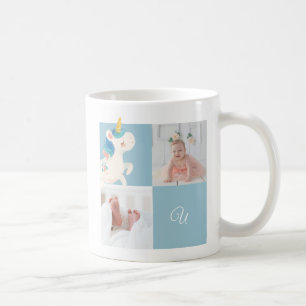 Caneca De Café Unicorn • Monograma de Alfabeto Chuveiro de Bebê F