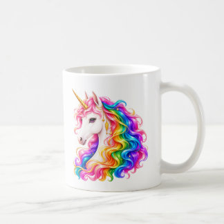 Caneca De Café Unicórnio Arco-íris