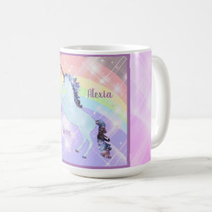 Caneca De Café Unicórnio, arco-íris, para raparigas, crianças,