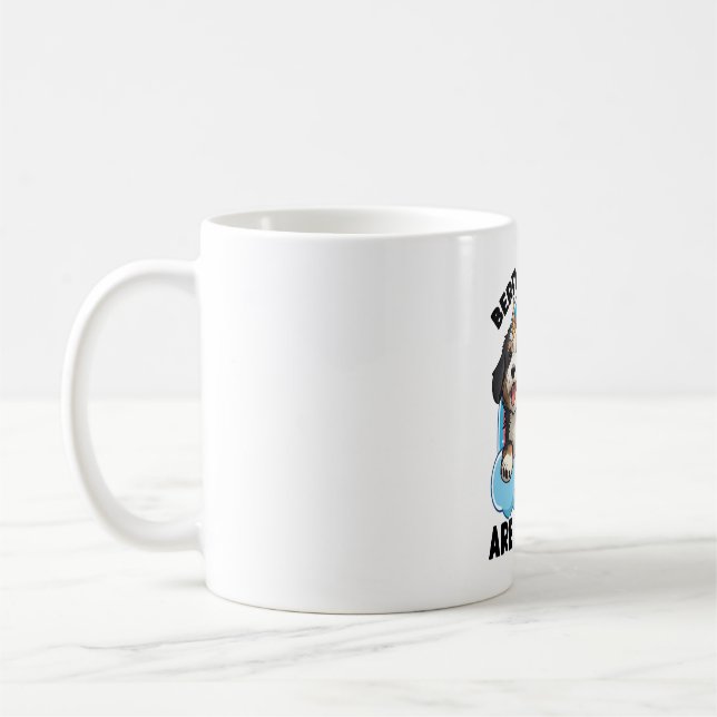 Caneca De Café Unicórnio Bernedoodles É Magia (Esquerda)