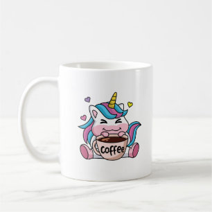 Caneca De Café Unicórnio Bonito com Café