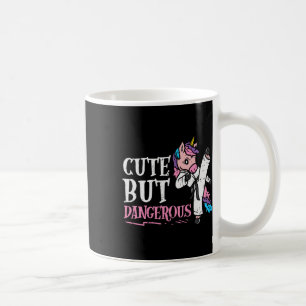 Caneca De Café Unicórnio Bonito Mas Perigoso Karate Taekwondo Gir