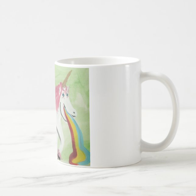 Caneca De Café Unicórnio com a gripe de estômago (Direita)