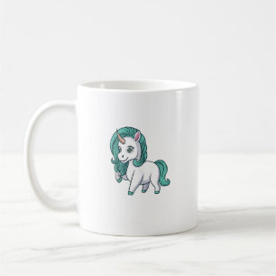 Caneca De Café Unicórnio Com Crina De Gasolina Design De Unicórni