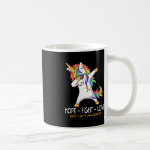Caneca De Café Unicórnio Dabbing Hope Fight Love RSD CRPS Awarnes