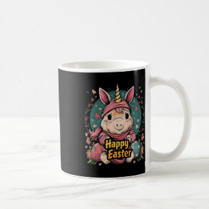 Caneca De Café Unicórnio - Felz pascoa Engraçado - Garotas do Ovo