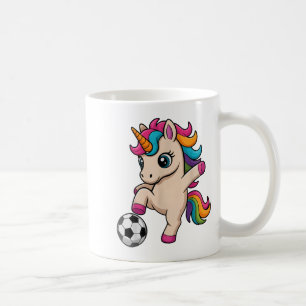 Caneca De Café Unicórnio Fofo Futebol Só Garota Que Ama Chutar Co