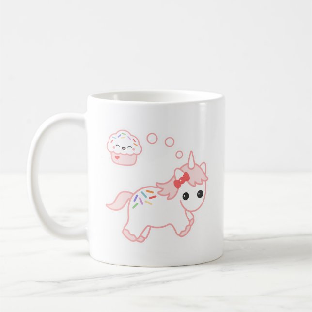 Caneca De Café Unicórnio ideal do cupcake (Esquerda)