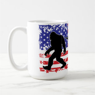 Caneca De Café Unicórnio, Jackalope, Pé Grande e a Bandeira Ameri