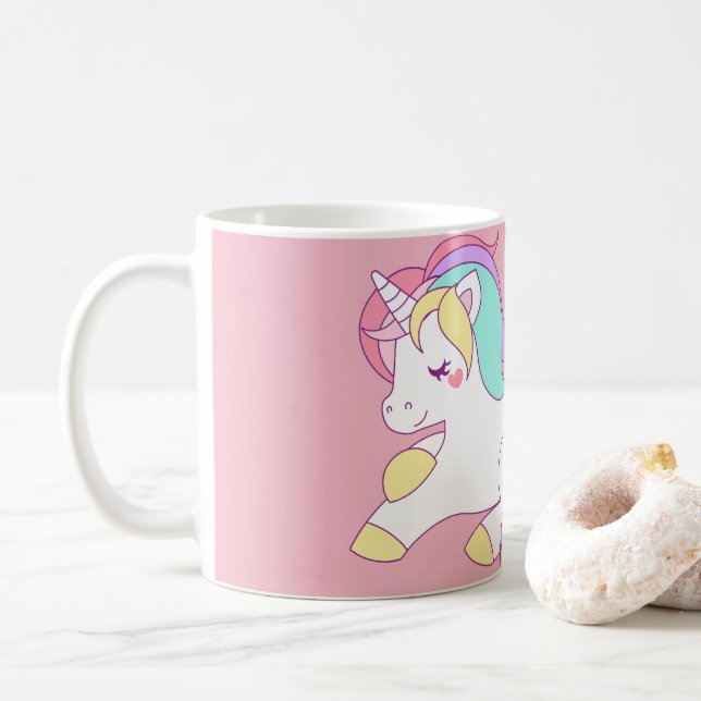 Caneca De Café Unicórnio mágico (Com Donut)