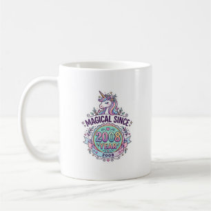 Caneca De Café Unicórnio Mágico Desde Ano Design Gráfico Zazzle D