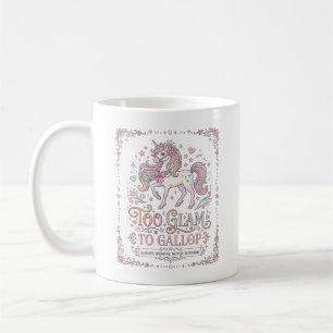 Caneca De Café Unicórnio Muito Glam para Galopar Roupas Adoráveis