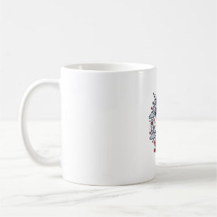 Caneca De Café Unicórnio Patriótico Gráfico de Gravura Vintage_1