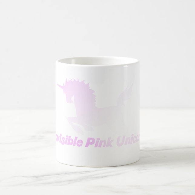 Caneca De Café Unicórnio Rosa Invisível no Céu (Centro)