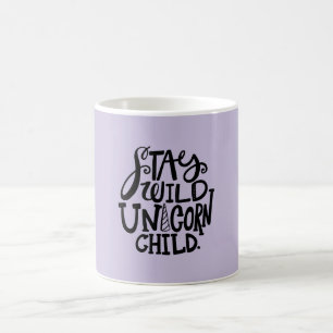 Caneca De Café Unicórnio Selvagem Roxo Lavanda