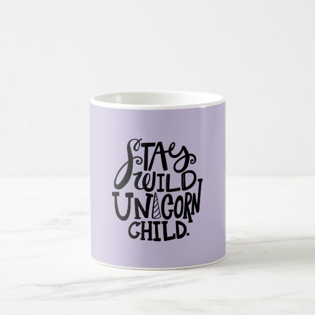 Caneca De Café Unicórnio Selvagem Roxo Lavanda (Centro)