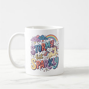Caneca De Café Unicórnio Tempestuoso mas Brilhante Design Caprich
