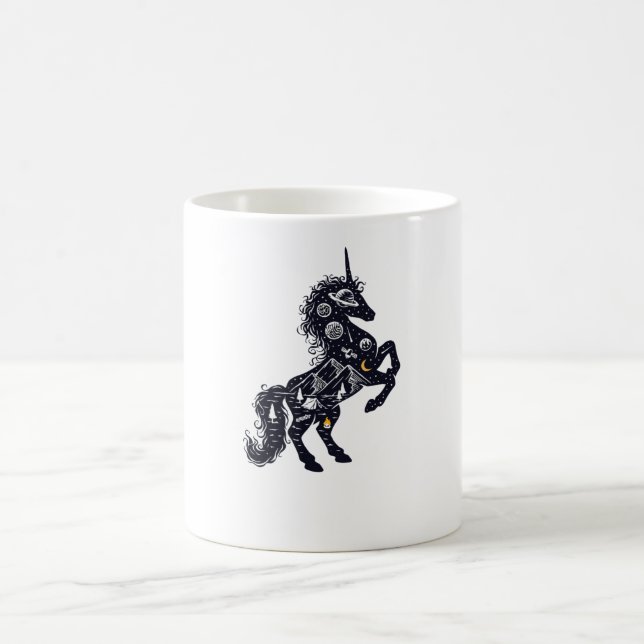 Caneca De Café unicórnios e o universo (Centro)