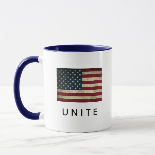 Caneca de Café Unida Bandeira Americana (Esquerda)