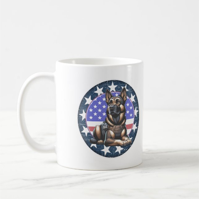 Caneca De Café Unidade Canina Militar da Polícia (Esquerda)