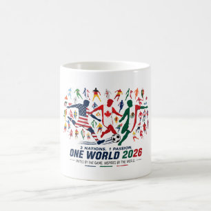 Caneca De Café Unidade do Futebol Mundial de 2026: 3 Nações 1 Pai