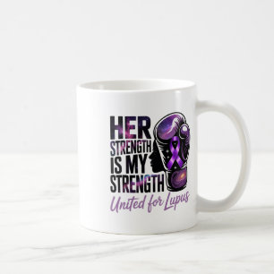 Caneca De Café Unidos Pelo Laço de Conscientização Roxo do Lúpus