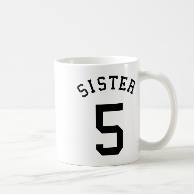Caneca De Café Uniforme da Equipe Irmã # 5 Handebol Sis Futebol V (Direita)