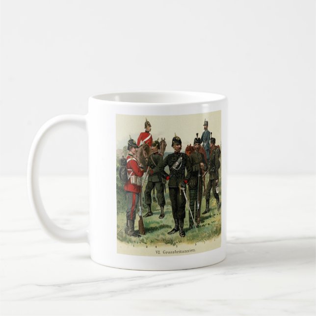 Caneca De Café Uniformes britânicas vitorianas (Esquerda)