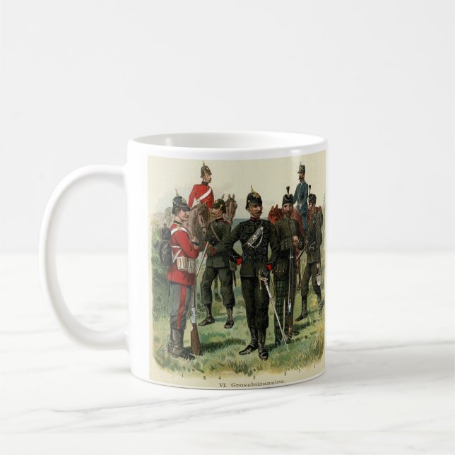 Caneca De Café Uniformes Vitorianos Britânicos  (Esquerda)