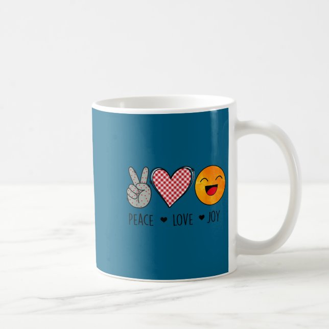 Caneca De Café Unique Design Peace Love Joy Hapness Motivational  (Direita)