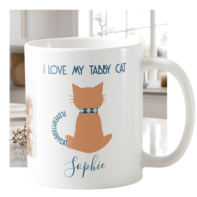 Caneca De Café Unique Fun Love My Tabby Cat Mug (Criador carregado)