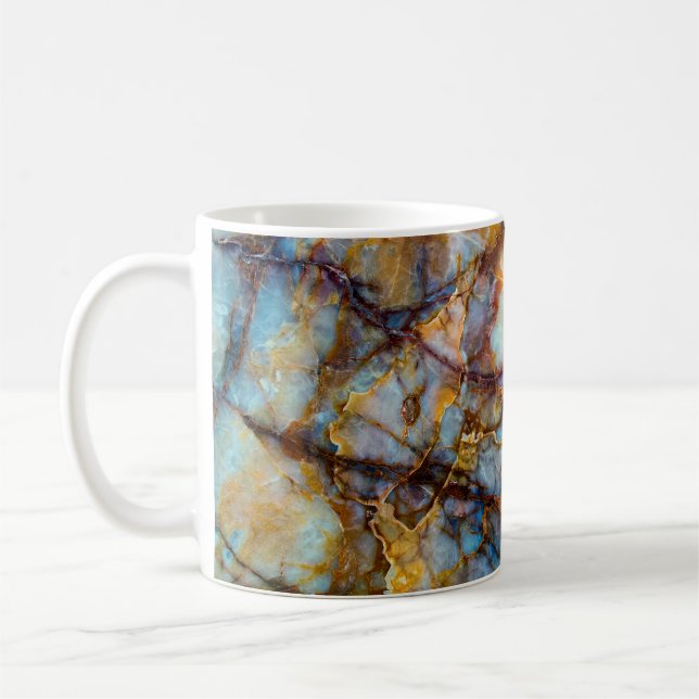 Caneca De Café unique texture of natural stone - marble, onyx, gr (Esquerda)